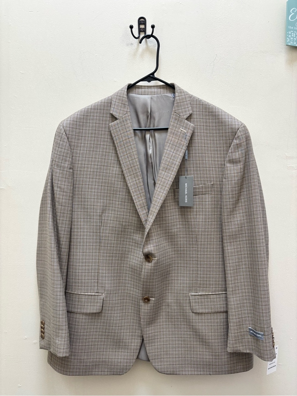 Michael Kors Men’s Tan/Brown Sport Coat-New With Tag-size 46 Reg
